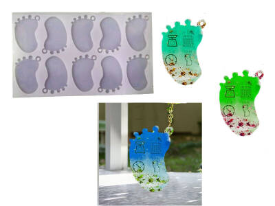 10'lu Ayakizi Magnet Epoksi Reçine Kalıbı KHE390 - 2