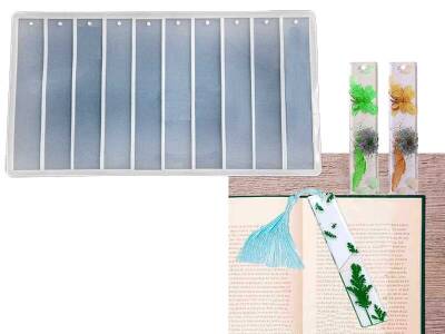 10'lu Düz Model Kitap Ayracı Epoksi Reçine Kalıbı KHE521 - 1