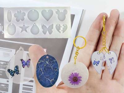 10'lu Farklı Model Anahtarlık Epoksi Reçine Kalıbı KHE369 - 1