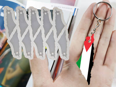 10'lu Filistin Anahtarlık Epoksi Reçine Kalıbı KHE656 - 1