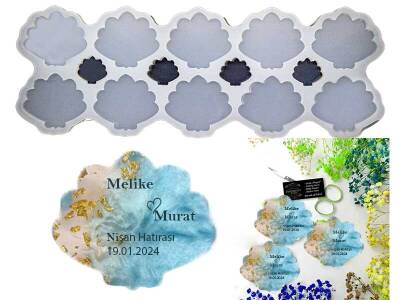 10'lu İstiridye Magnet Epoksi Reçine Kalıbı KHE730 - 1