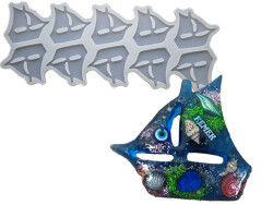 10'lu Yelkenli Magnet Epoksi Reçine Kalıbı KHE651 - 