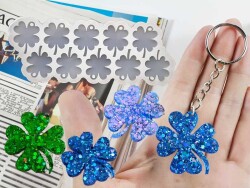 10'lu Yonca Model Anahtarlık Epoksi Reçine Kalıbı KHE627 - 