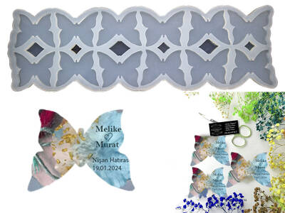 12'li Kelebek Magnet Epoksi Reçine Kalıbı KHE765 - 1