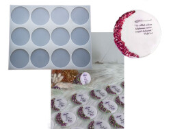 12'li Yuvarlak Magnet Epoksi Reçine Kalıbı KHE653 - 