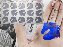 15'li At Kafası Anahtarlık Epoksi Reçine Kalıbı KHE725 - 