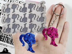 15'li Barbie Anahtarlık Epoksi Reçine Kalıbı KHE717 - 