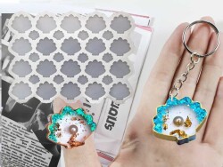 20'li İstiridye Anahtarlık Epoksi Reçine Kalıbı KHE711 - 