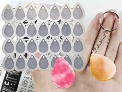 28'li Damla Anahtarlık Epoksi Reçine Kalıbı KHE718 - 