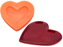 Kalp Mini Sunumluk Beton Taş Tozu Silikon Kalıbı KHM231 - 