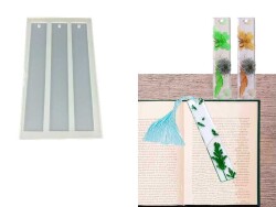 3'lü Düz Model Kitap Ayracı Epoksi Reçine Kalıbı KHE320 - 