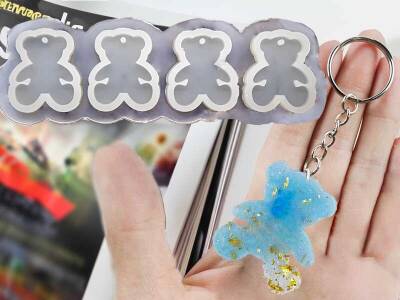 4'lü Ayı Anahtarlık Epoksi Reçine Kalıbı KHE584 - 1