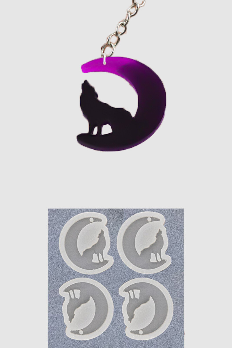 4'lü Bozkurt Anahtarlık Epoksi Silikon Kalıbı KHE854 - 