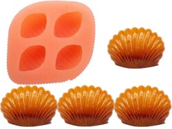 4'lü Küçük İstiridye Silikon Mum Kalıbı KHM221 - 