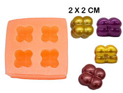 4'lü Mini Bubble Silikon Mum Kalıbı KHM256 - 