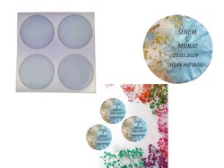 4'lü Yuvarlak Magnet Epoksi Reçine Kalıbı KHE386 - 