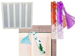 5'li Düz Model Kitap Ayracı Epoksi Reçine Kalıbı KHE321 - 