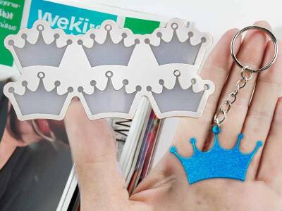 6'lı Kral Tacı Anahtarlık Epoksi Reçine Kalıbı KHE454 - 1