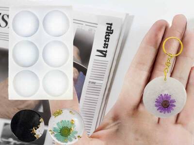 6'lı Yuvarlak Magnet Epoksi Reçine Kalıbı KHE328 - 1