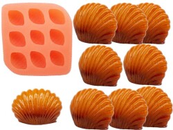 9'lu Küçük İstiridye Silikon Mum Kalıbı KHM222 - 