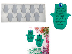 9'lu Fatmanın Eli Magnet Epoksi Reçine Kalıbı KHE392 - 