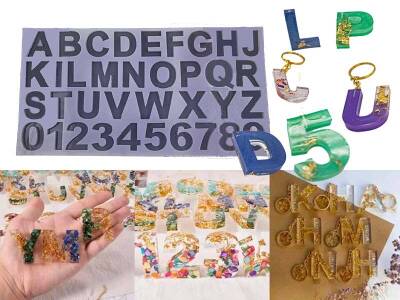 Alfabe 8 mm Harf ve Rakam Epoksi Reçine Kalıbı KHE442 - 1