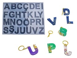 Alfabe Harf Epoksi Reçine Kalıbı KHE384 - 2