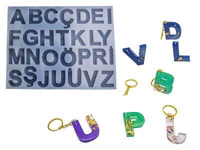 Alfabe Harf Epoksi Reçine Kalıbı KHE384 - 2