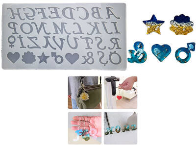 Alfabe Harf ve Emoji Epoksi Reçine Kalıbı KHE437 - 1