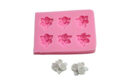 Altılı Gül Silikon Kalıbı GÜL-30 - 