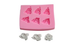 Altılı Gül Silikon Kalıbı GÜL-33 - 