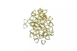 Altın Sarısı Kolye ve Anahtarlık Ucu Üçgen Kıskaç 50 Adet - 2