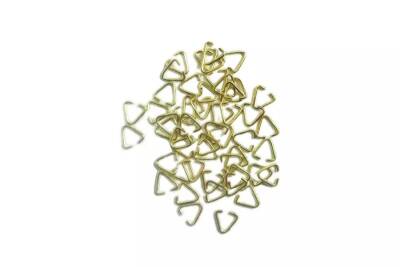 Altın Sarısı Kolye ve Anahtarlık Ucu Üçgen Kıskaç 50 Adet - 2