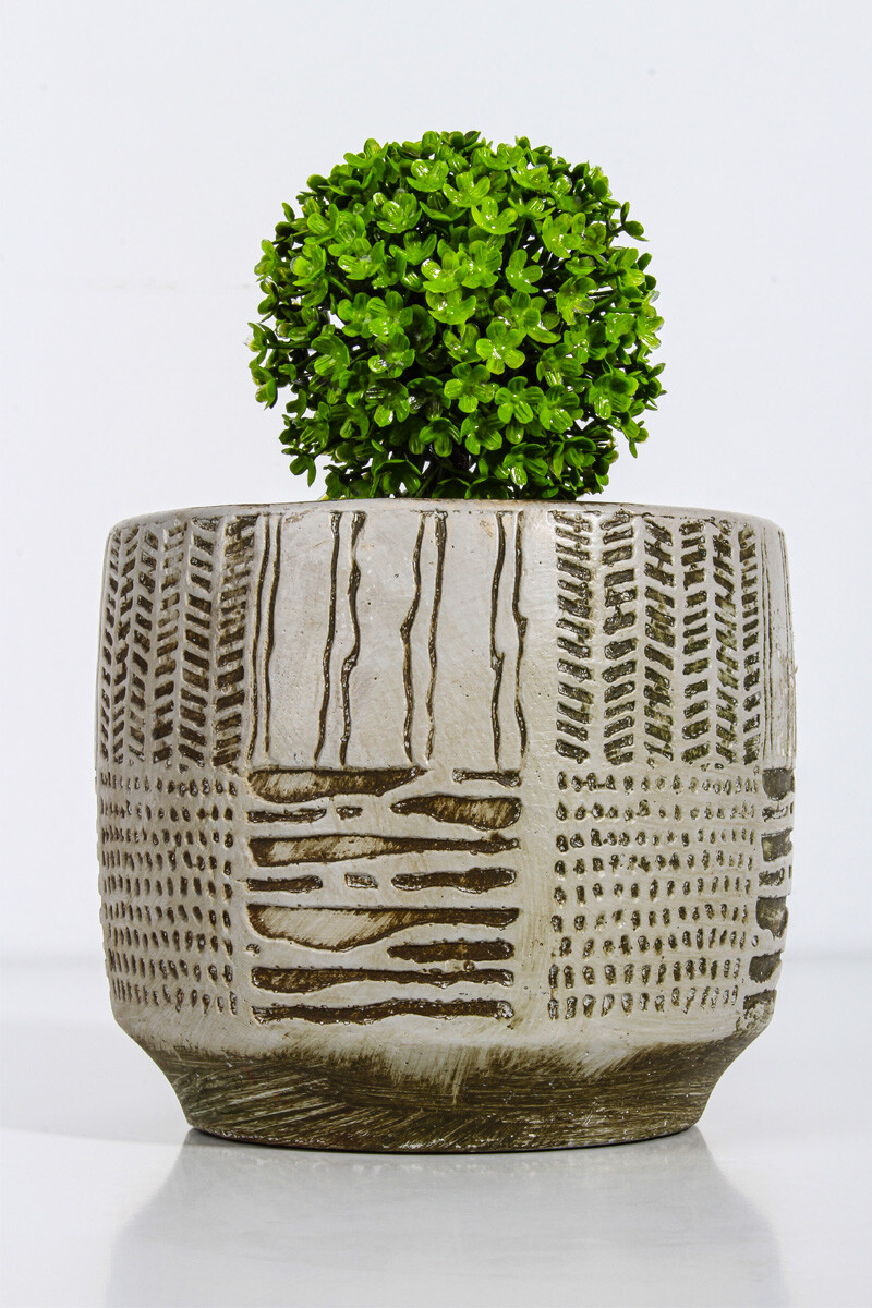 Antik Mısır Desenli Sukulent Beton Taş Tozu Silikon Kalıbı KHB60 - 