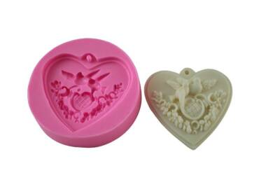 Asılabilen Kalp Silikon Kalıbı KHKA16 - 1