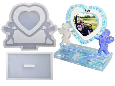 Aşk Tanrısı Fotoğraf Çerçevesi Epoksi Reçine Kalıbı KHE706 - 1