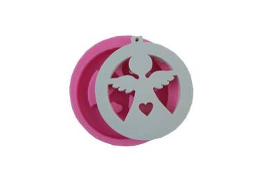 Ayaklı Kalpli Melek Silikon Kalıp KHME34 - 1