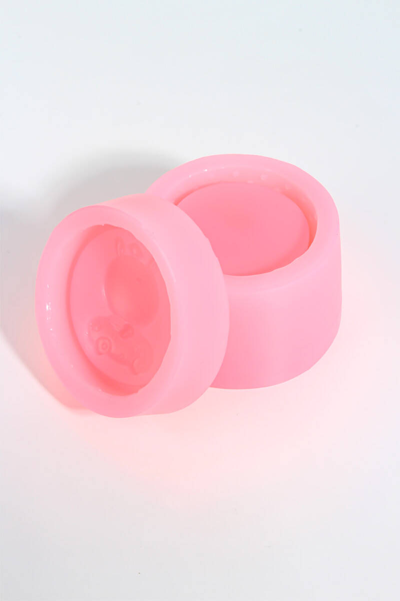 Ayıcık Figürlü Kapaklı Silindir Beton Taş Tozu Silikon Kalıbı KHB144 - 5