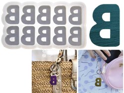 B Harfi 10'lu Bubble Alfabe Epoksi Reçine Kalıbı KHE734 - 