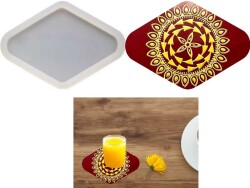 Baklava Dilim Bardak Altlığı Epoksi Reçine Kalıbı KHE592 - 