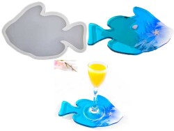 Balık Bardak Altlığı Epoksi Reçine Kalıbı KHE524 - 