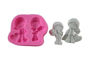 Balon Tutan Çocuklar Silikon Kalıbı ÇO-118 - 1