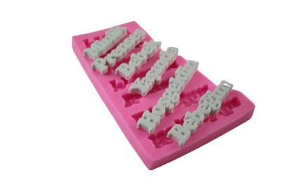 Bebek Doğum Günü Kelimeleri Yazılı Silikon Kalıbı H-25 - 1