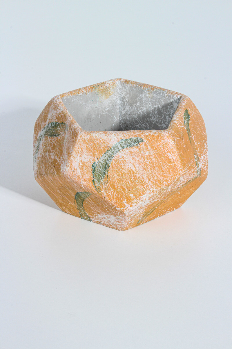 Beşgen Sukulent Beton Taş Tozu Saksı Silikon Kalıbı KHB26 - 3