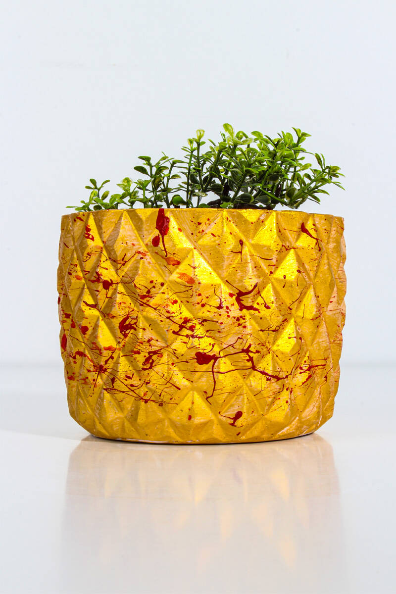 Desenli Sukulent Beton Taş Tozu Silikon Kalıbı KHB57 - 1