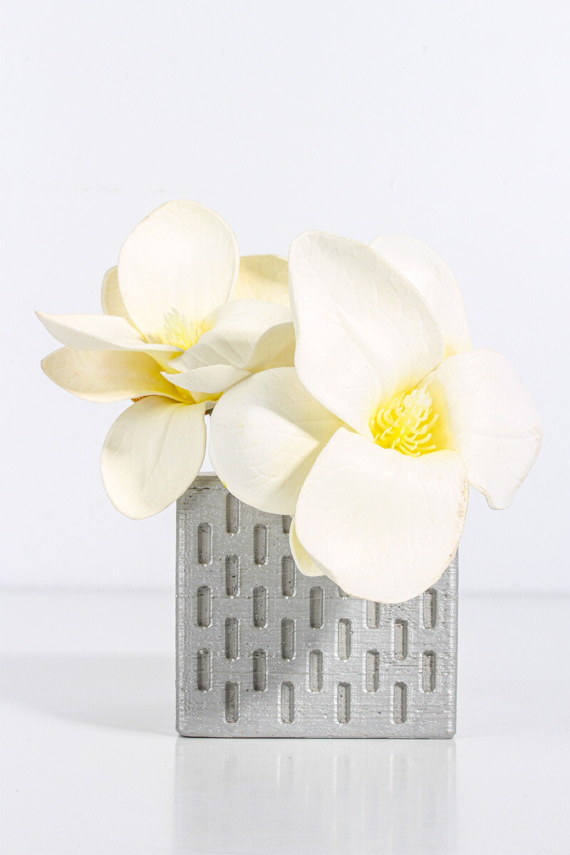 Kare Desenli Sukulent Beton Taş Tozu Silikon Kalıbı KHB61 - 