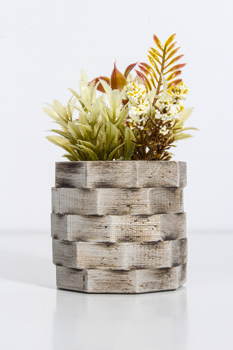 Tuğla Silindir Sukulent Beton Taş Tozu Silikon Kalıbı KHB63 - 