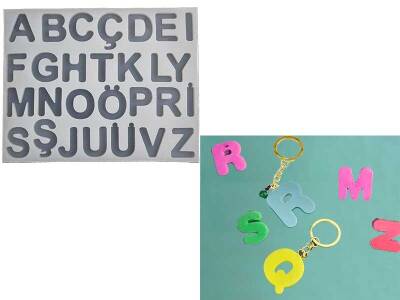 Bubble Alfabe Harf Epoksi Reçine Kalıbı KHE538 - 1