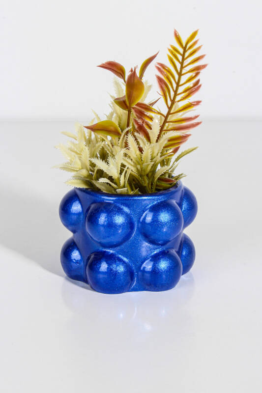 Bubble Silindir Sukulent Beton Taş Tozu Silikon Kalıbı KHB130 - 2