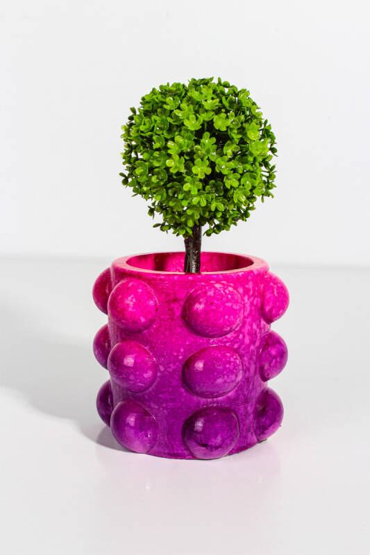 Bubble Silindir Sukulent Beton Taş Tozu Silikon Kalıbı KHB129 - 2